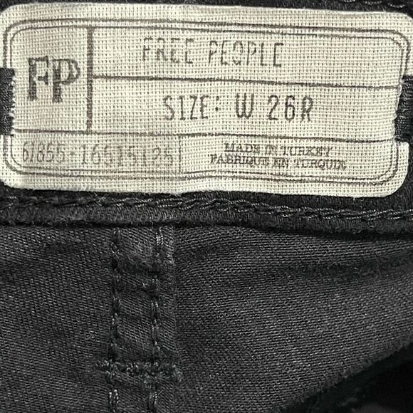 Free People Black Skinny Leg Jeggings Size 26 - Picture 2 of 13